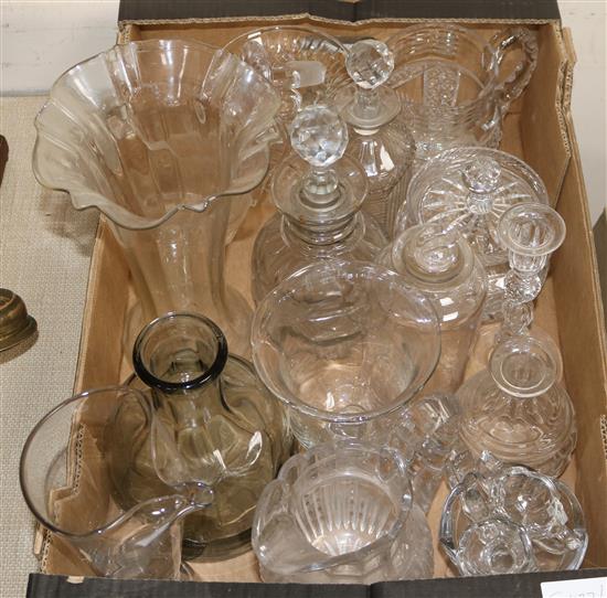 A quantity of glass jugs etc